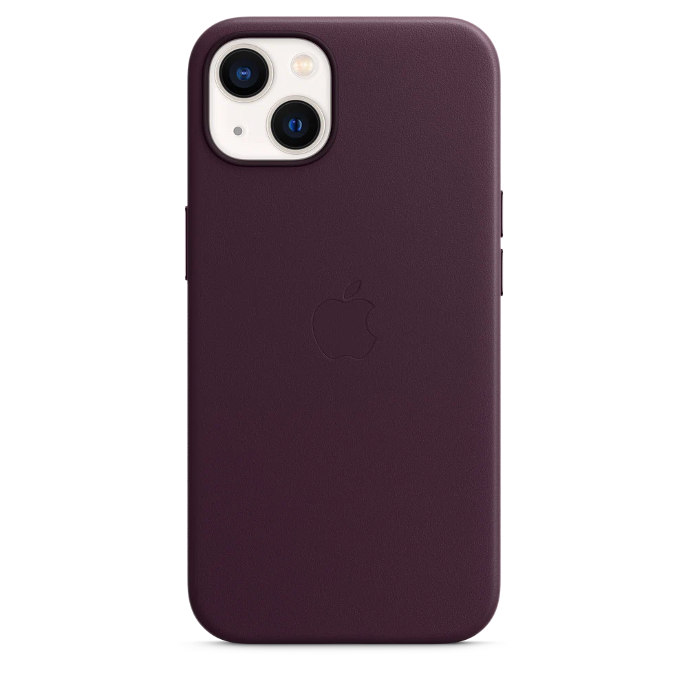 iPhone 13 Leather Case with MagSafe — Dark Cherry