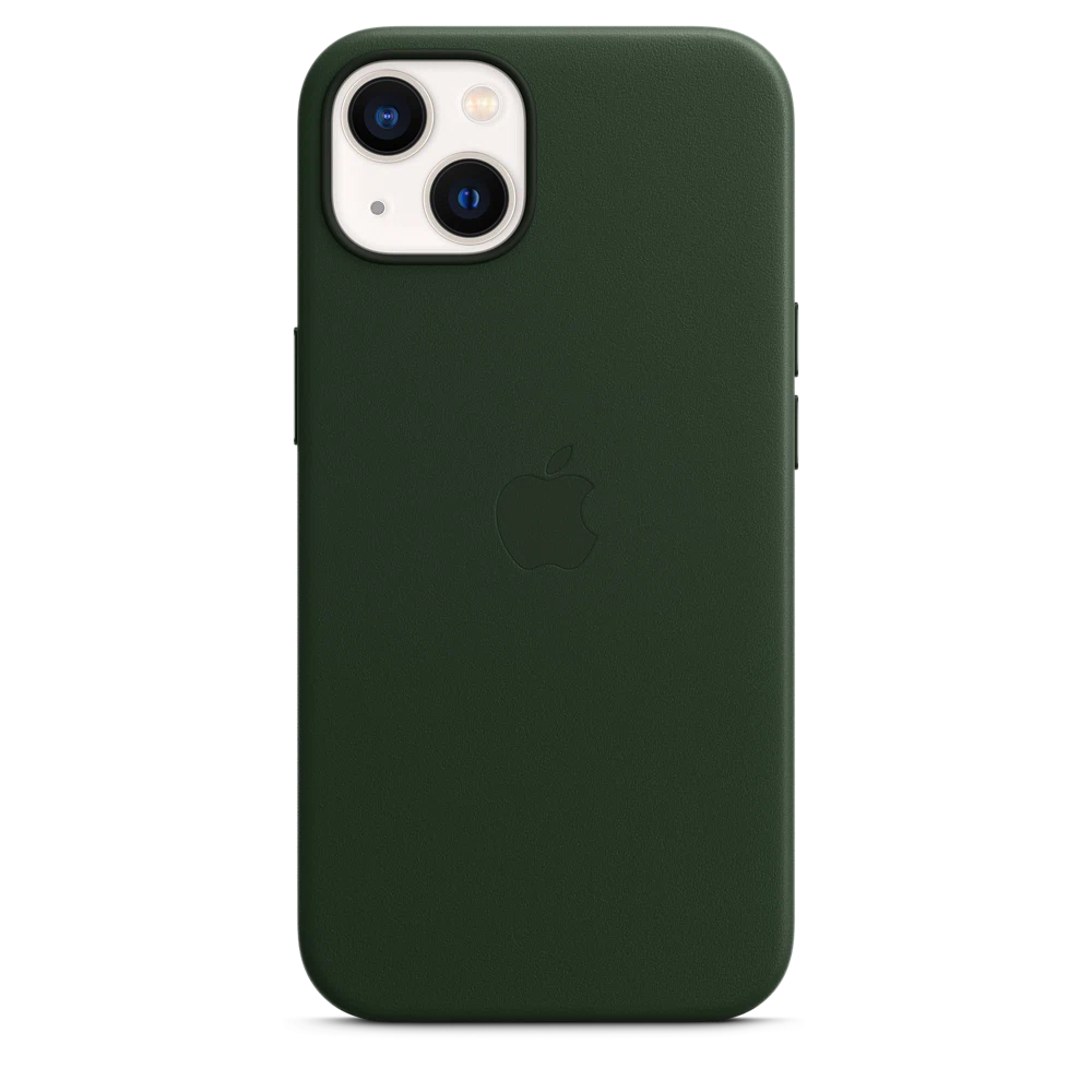 iPhone 13 Leather Case with MagSafe — Sequoia Green