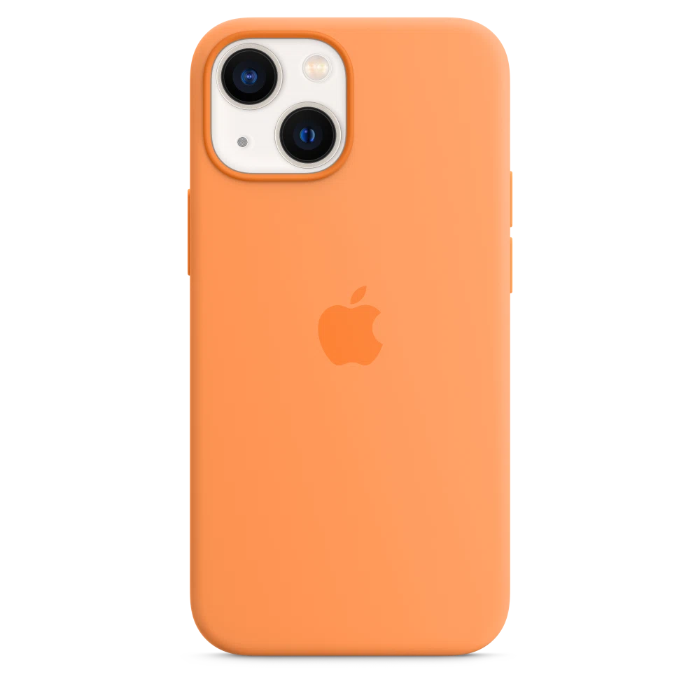 iPhone 13 mini Silicone Case with MagSafe — Marigold