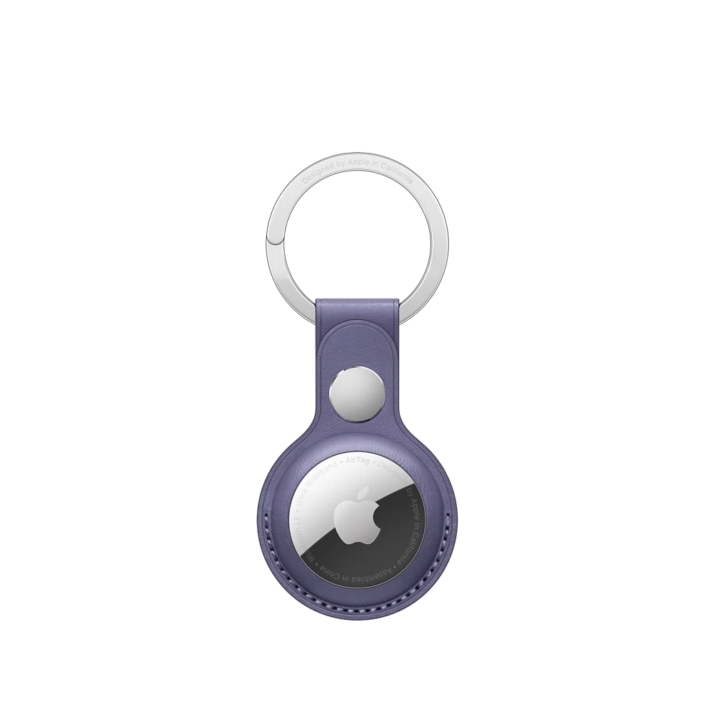 AirTag Leather Key Ring — Wisteria