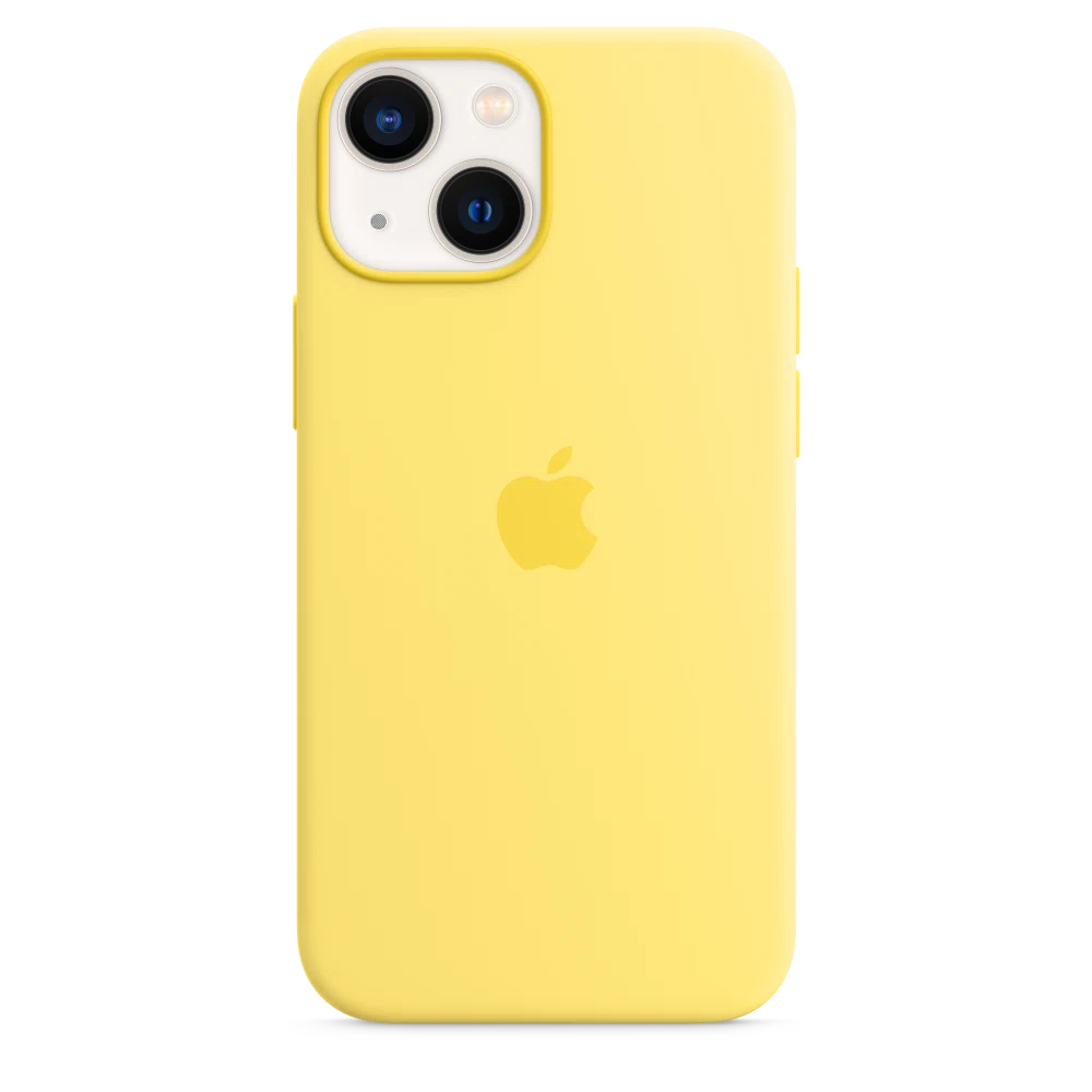 iPhone 13 mini Silicone Case with MagSafe — Lemon Zest