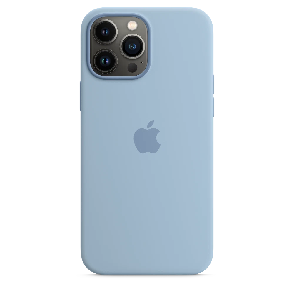 iPhone 13 Pro Max Silicone Case with MagSafe — Blue Fog