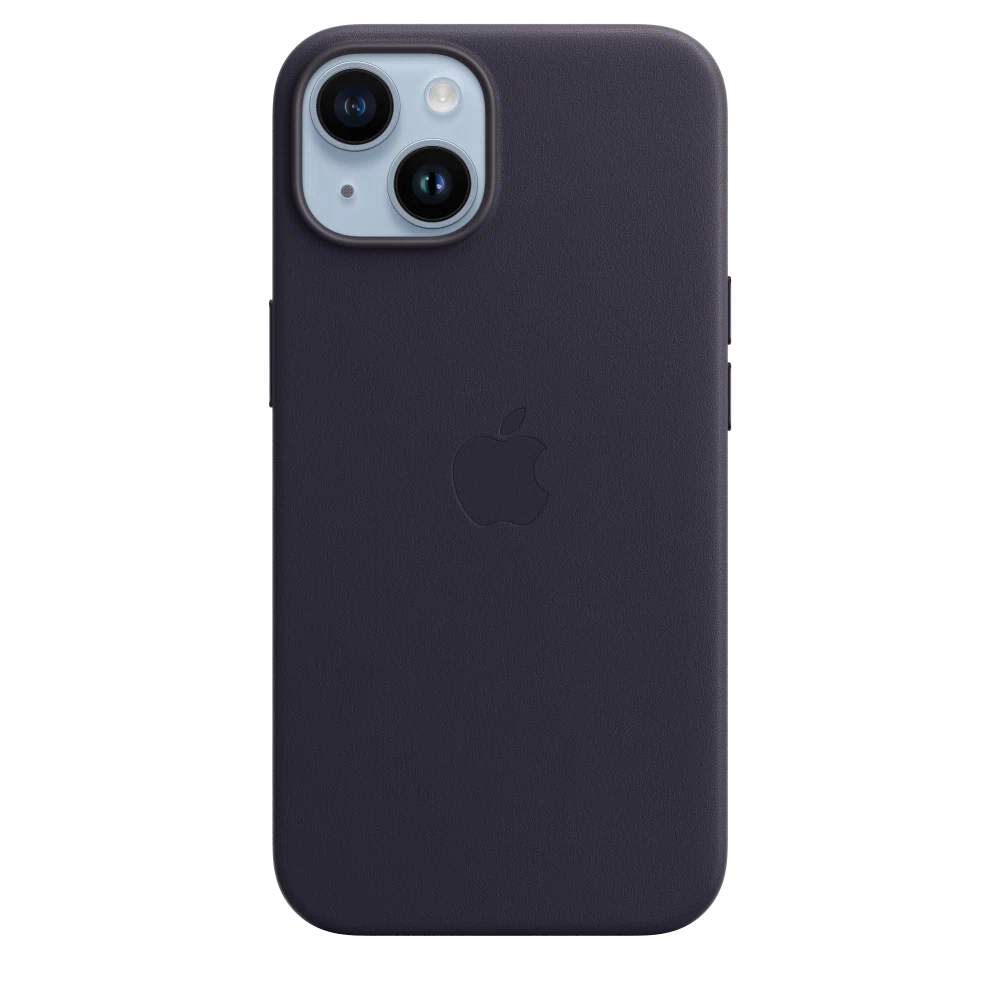 iPhone 14 Leather Case with MagSafe — Ink