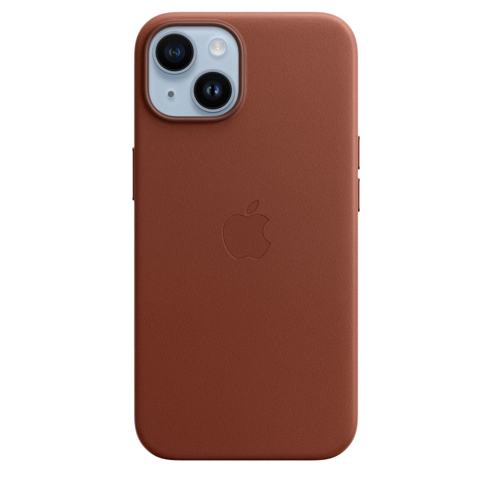 iPhone 14 Leather Case with MagSafe — Umber