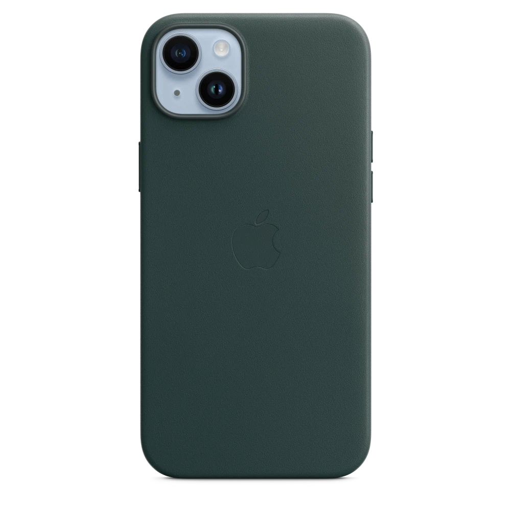 iPhone 14 Plus Leather Case with MagSafe — Forest Green