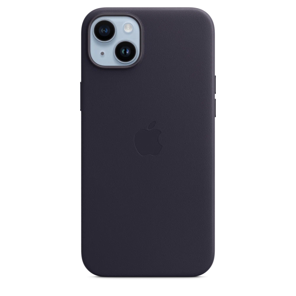 iPhone 14 Plus Leather Case with MagSafe — Ink