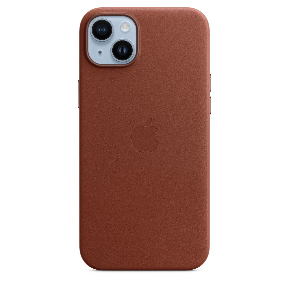 iPhone 14 Plus Leather Case with MagSafe — Umber