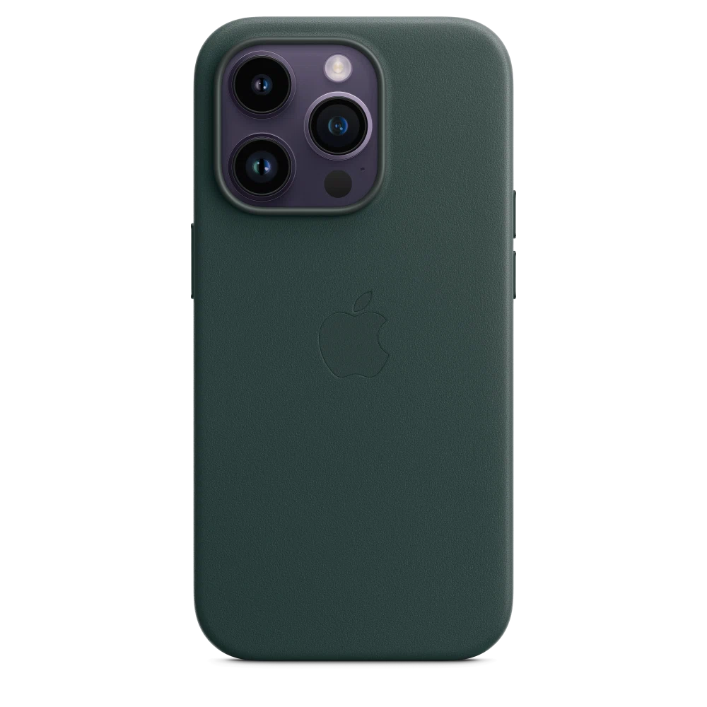 iPhone 14 Pro Leather Case with MagSafe — Forest Green