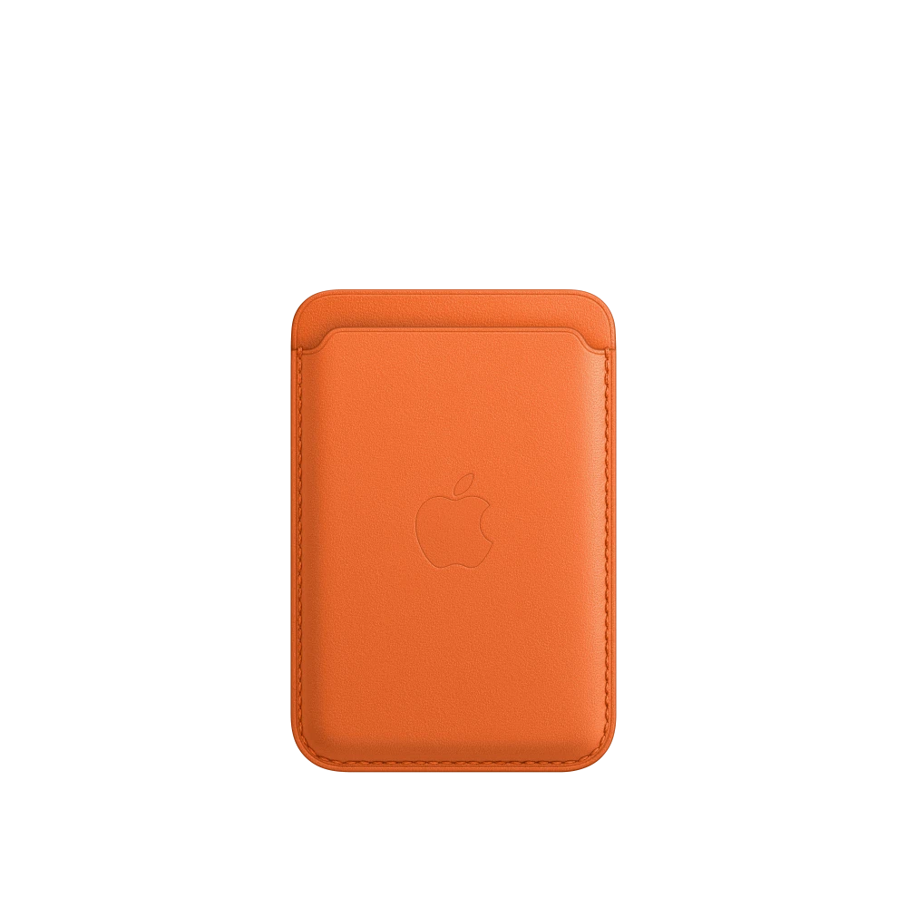 iPhone Leather Wallet with MagSafe — Orange