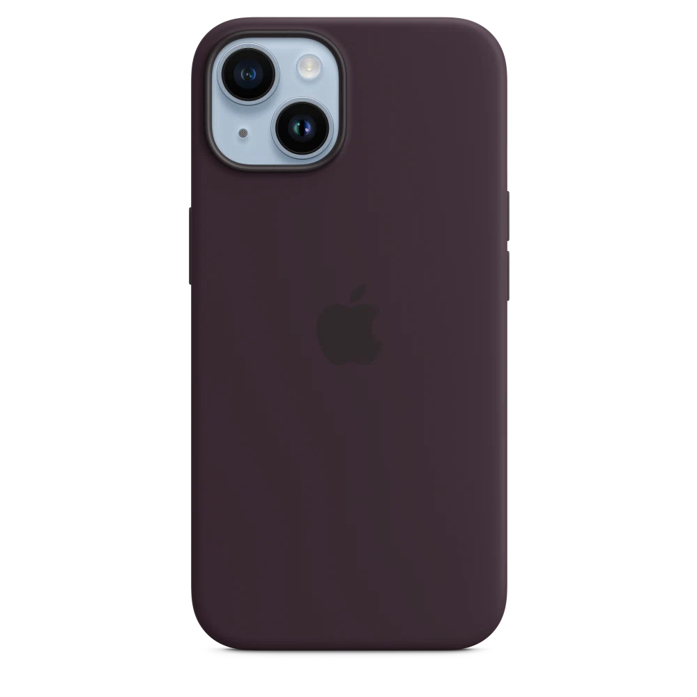 iPhone 14 Silicone Case with MagSafe — Elderberry