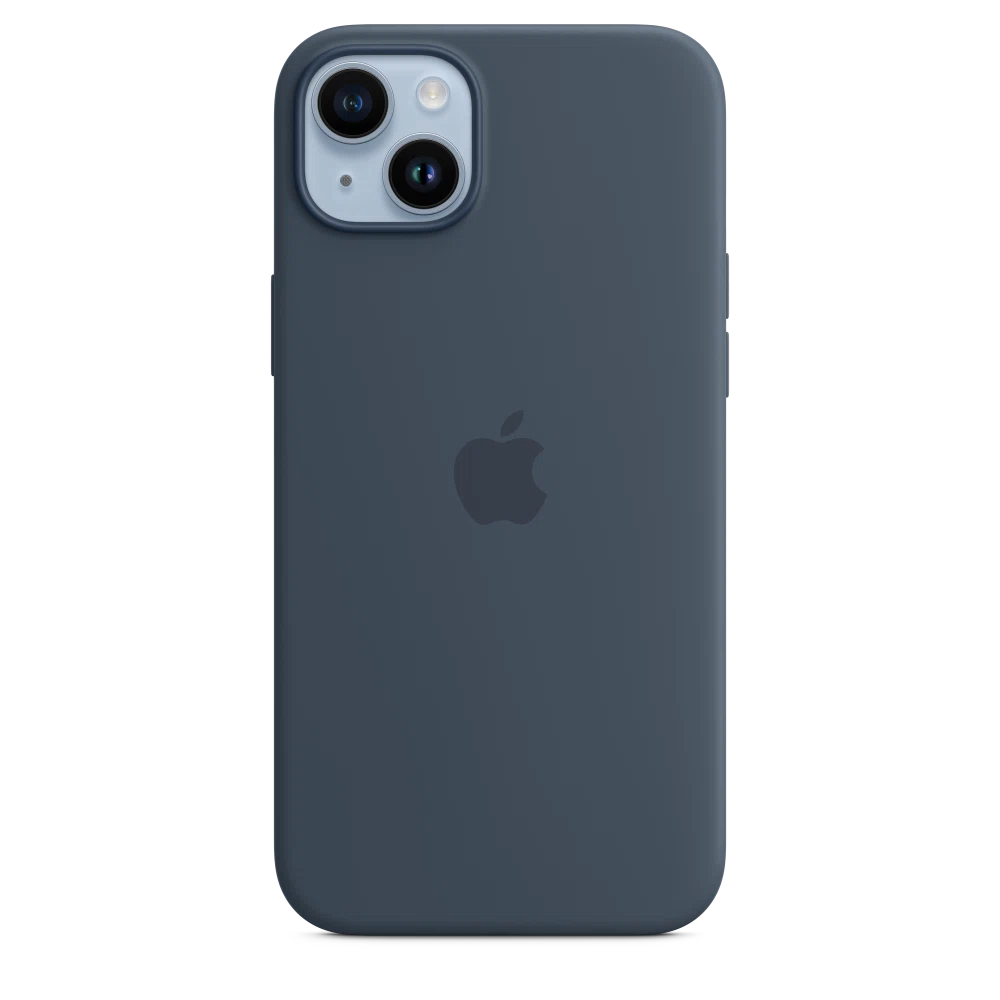 iPhone 14 Plus Silicone Case with MagSafe — Storm Blue