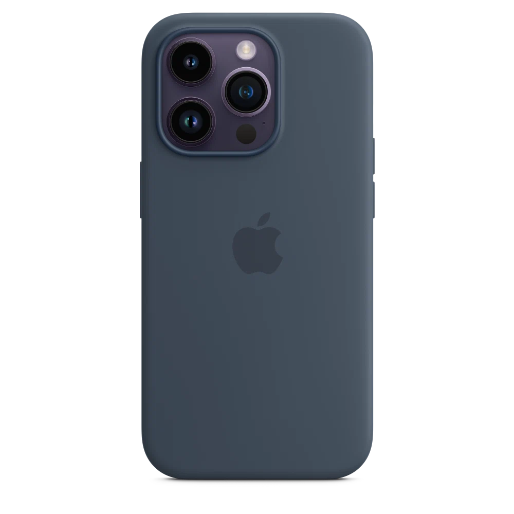 iPhone 14 Pro Silicone Case with MagSafe — Storm Blue