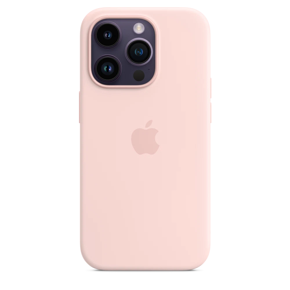 iPhone 14 Pro Silicone Case with MagSafe — Chalk Pink