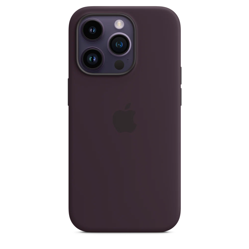iPhone 14 Pro Silicone Case with MagSafe — Elderberry