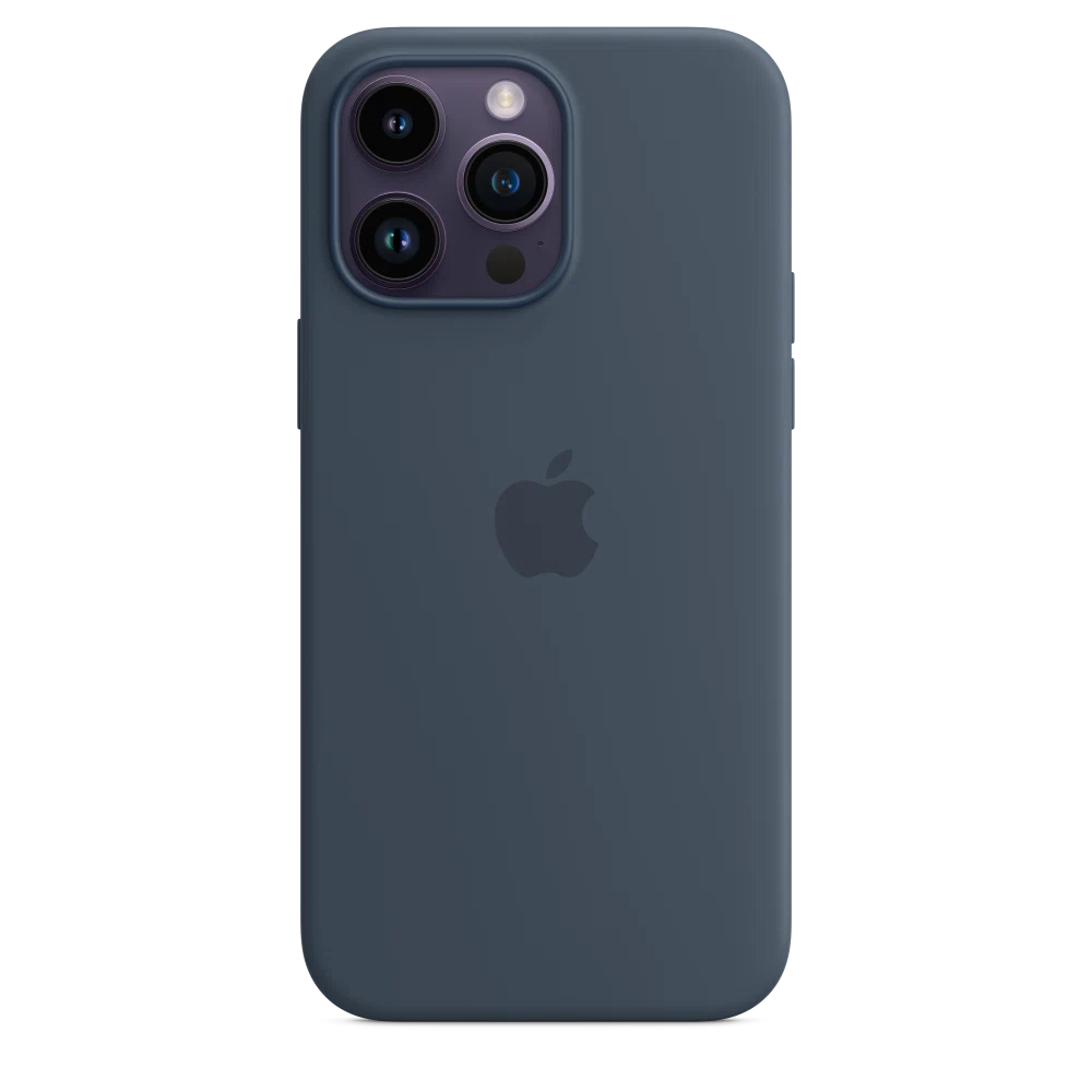 iPhone 14 Pro Max Silicone Case with MagSafe — Storm Blue