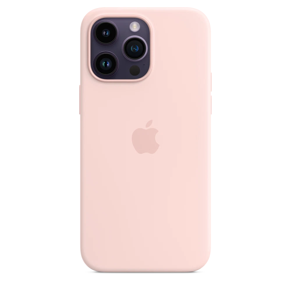 iPhone 14 Pro Max Silicone Case with MagSafe — Chalk Pink
