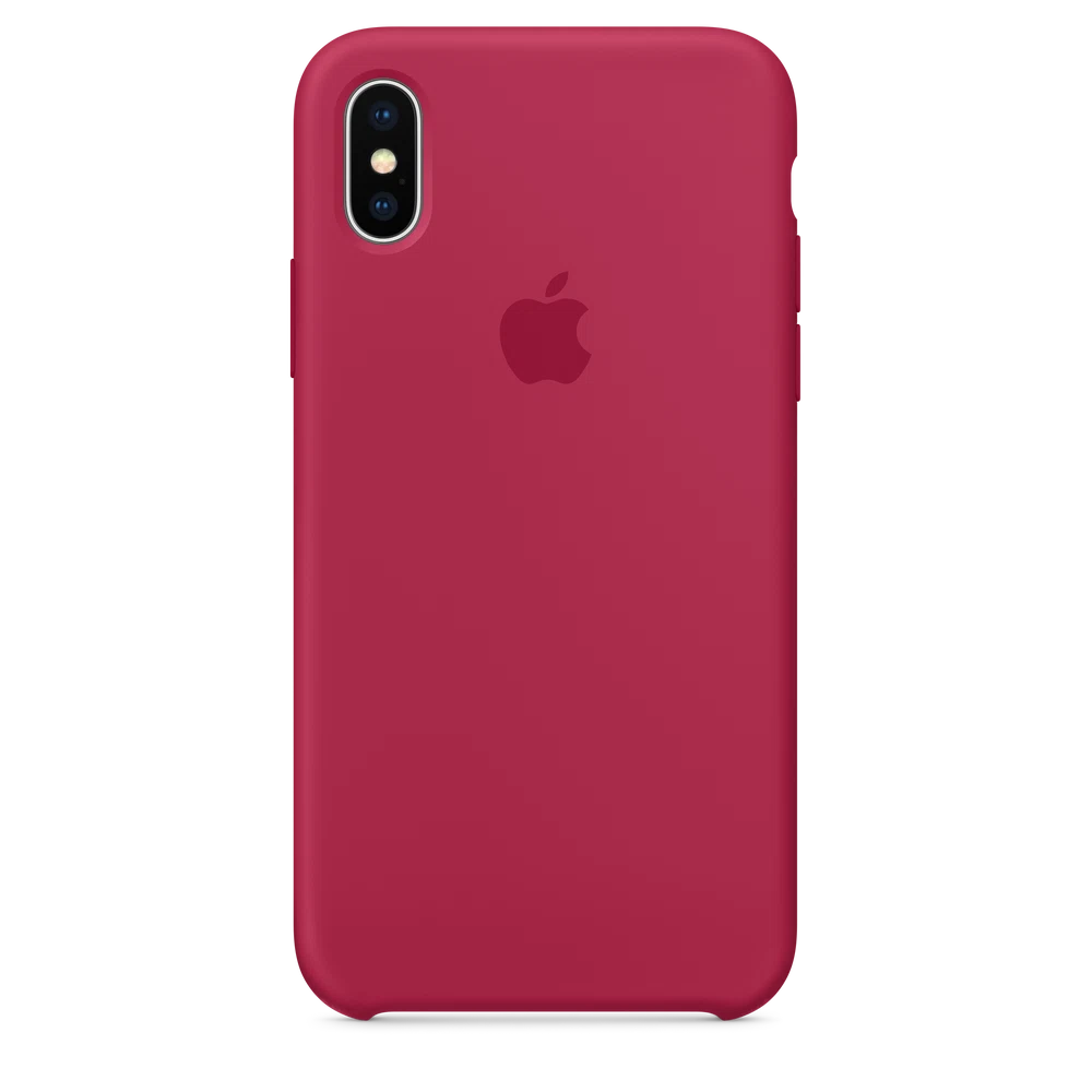 iPhone X Silicone Case — Rose Red