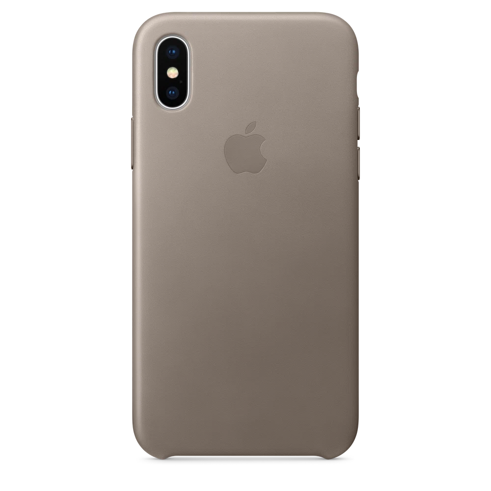 iPhone X Leather Case — Taupe