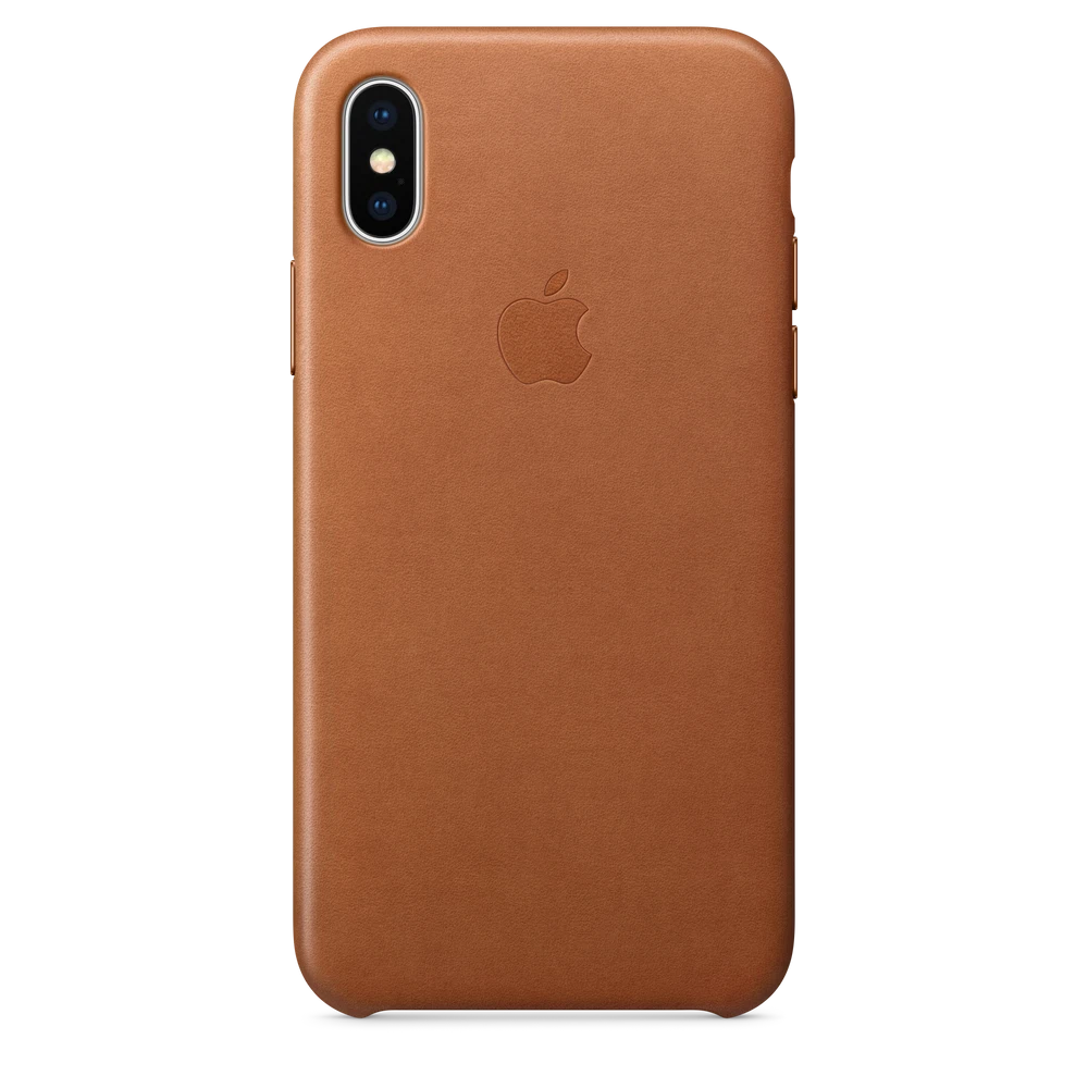 iPhone X Leather Case — Saddle Brown