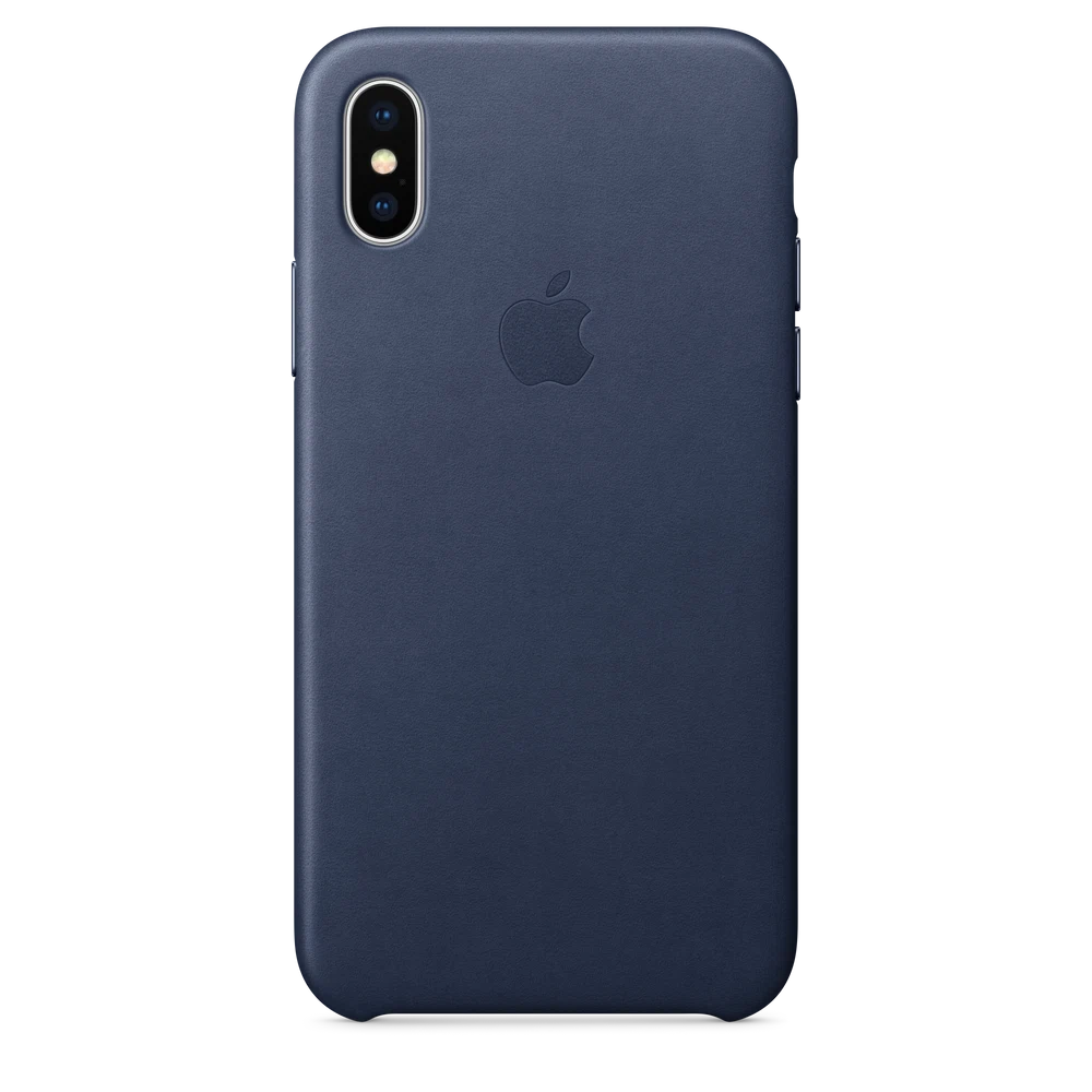 iPhone X Leather Case — Midnight Blue