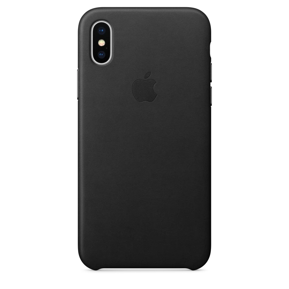 iPhone X Leather Case — Black