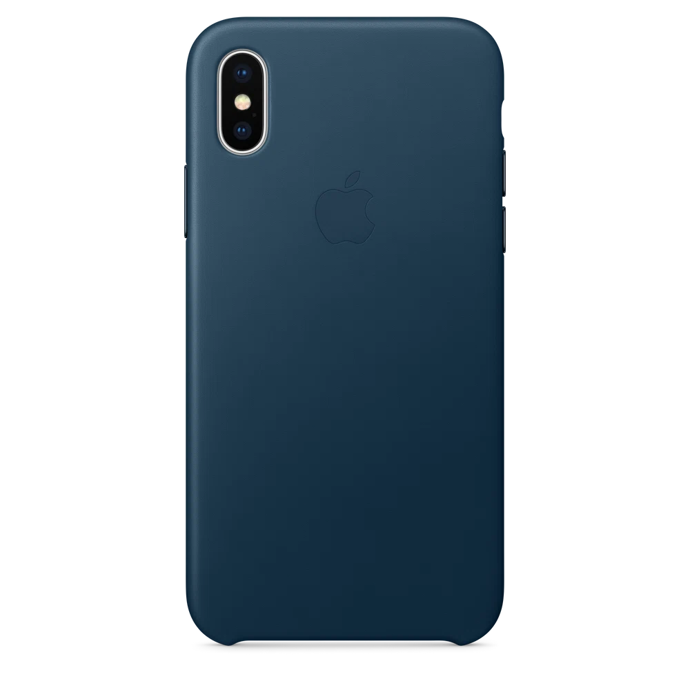iPhone X Leather Case — Cosmos Blue