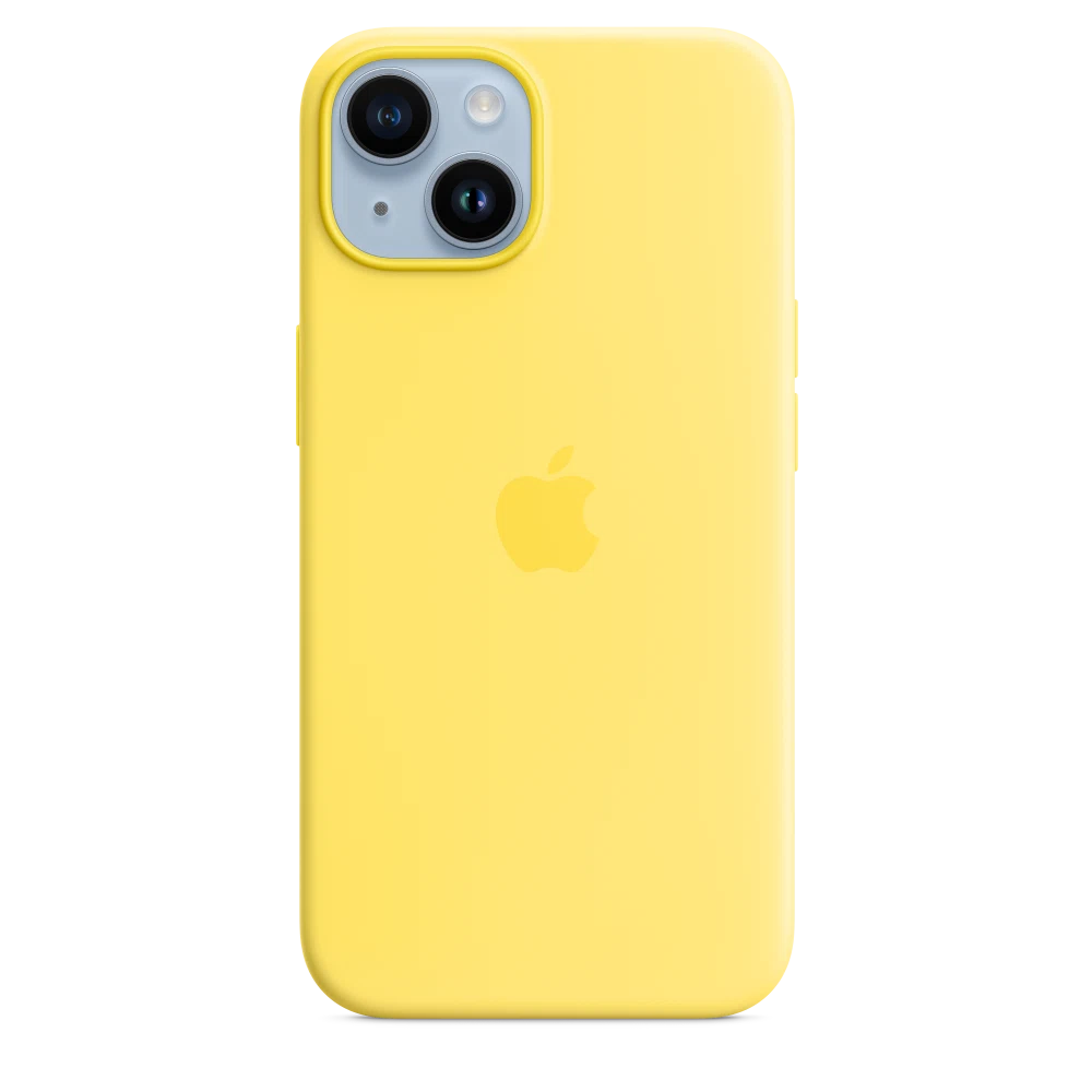 iPhone 14 Silicone Case with MagSafe — Canary Yellow
