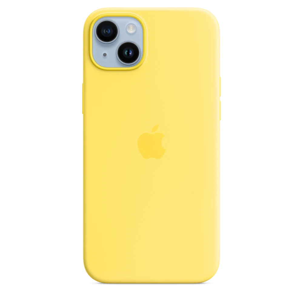 iPhone 14 Plus Silicone Case with MagSafe — Canary Yellow