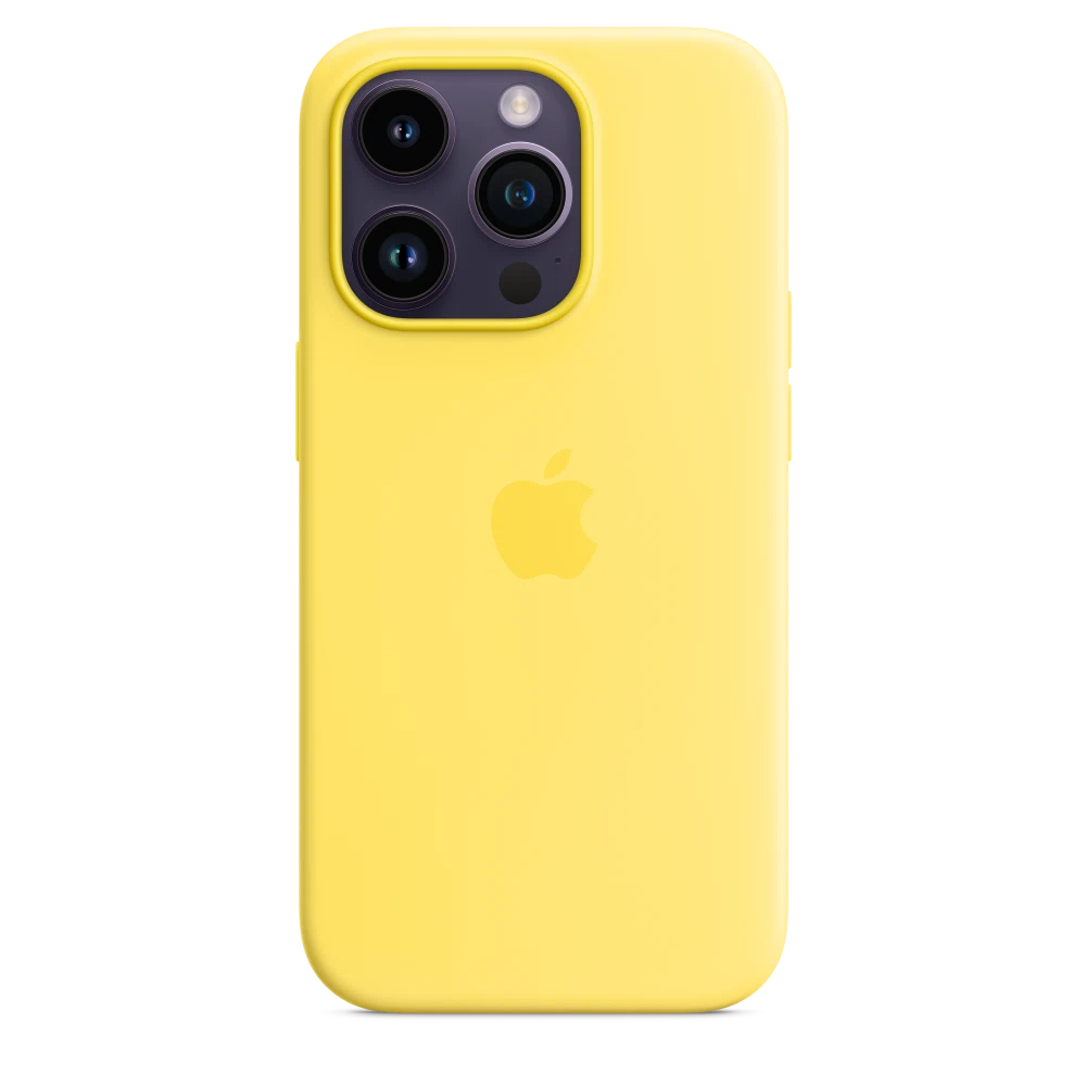 iPhone 14 Pro Silicone Case with MagSafe — Canary Yellow