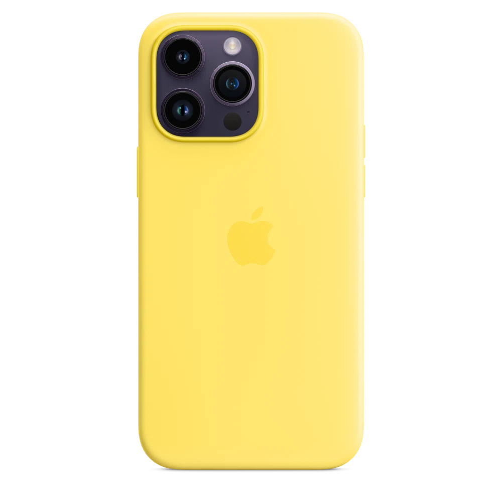 iPhone 14 Pro Max Silicone Case with MagSafe — Canary Yellow