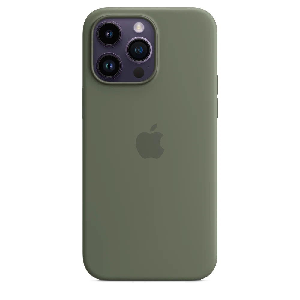 iPhone 14 Pro Max Silicone Case with MagSafe — Olive