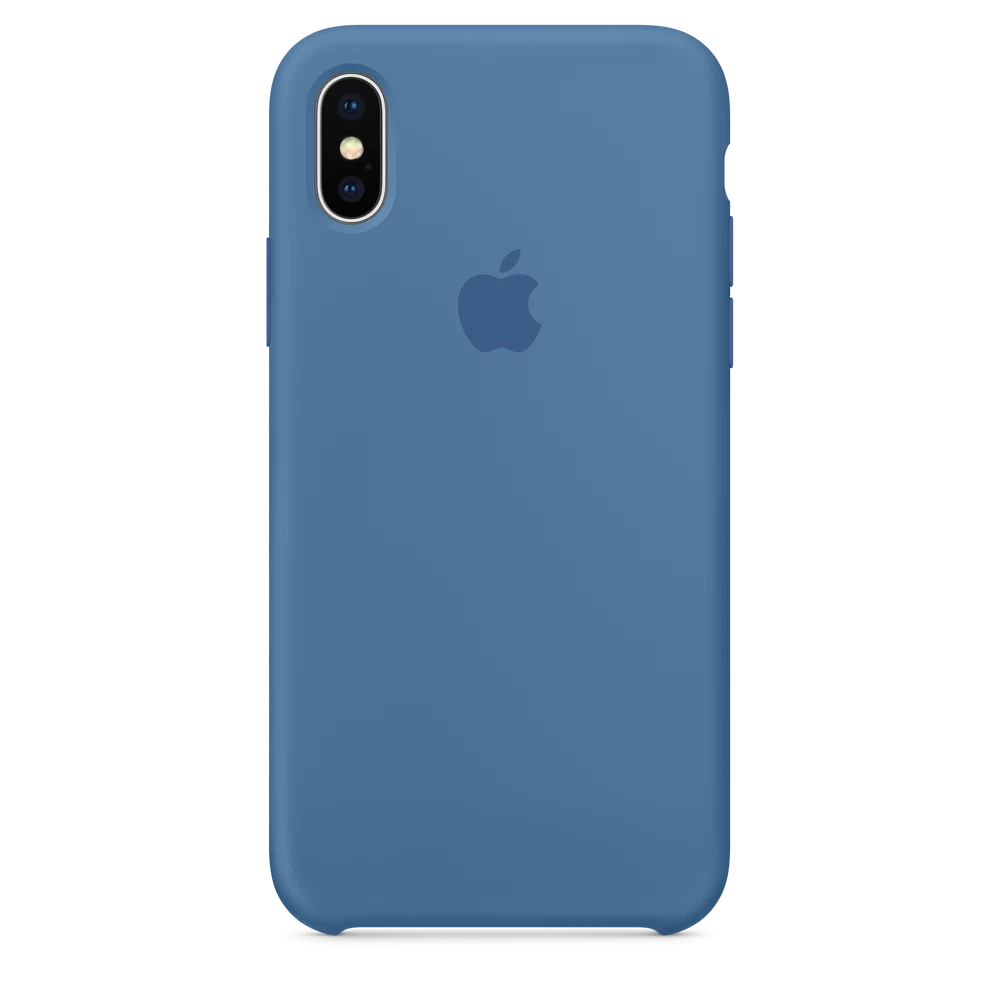 iPhone X Silicone Case — Denim Blue