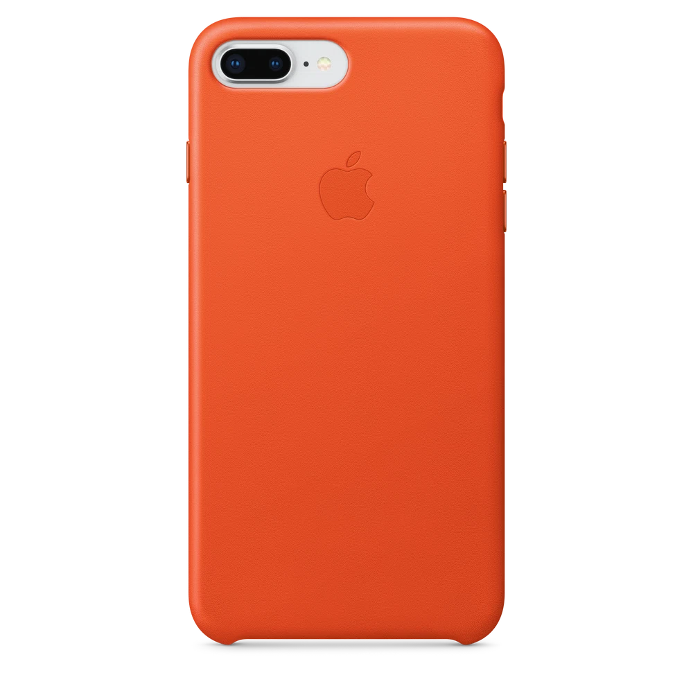 iPhone 8 Plus / 7 Plus Leather Case — Bright Orange