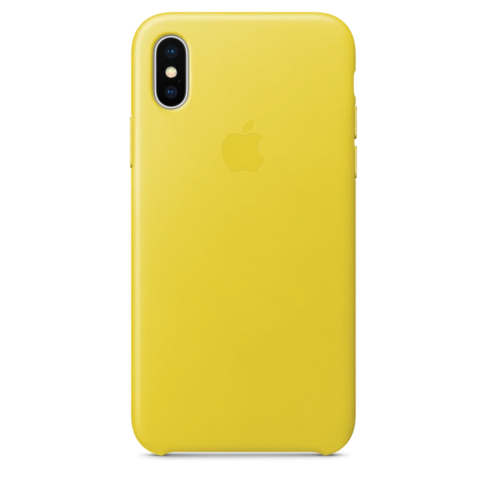 iPhone X Leather Case — Spring Yellow