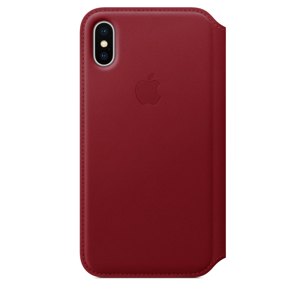 iPhone X Leather Folio — PRODUCT(RED)