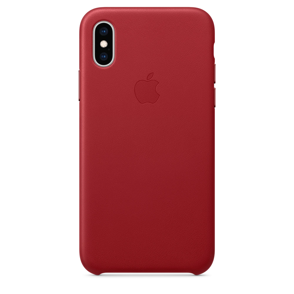 iPhone XS Leather Case — PRODUCT(RED)