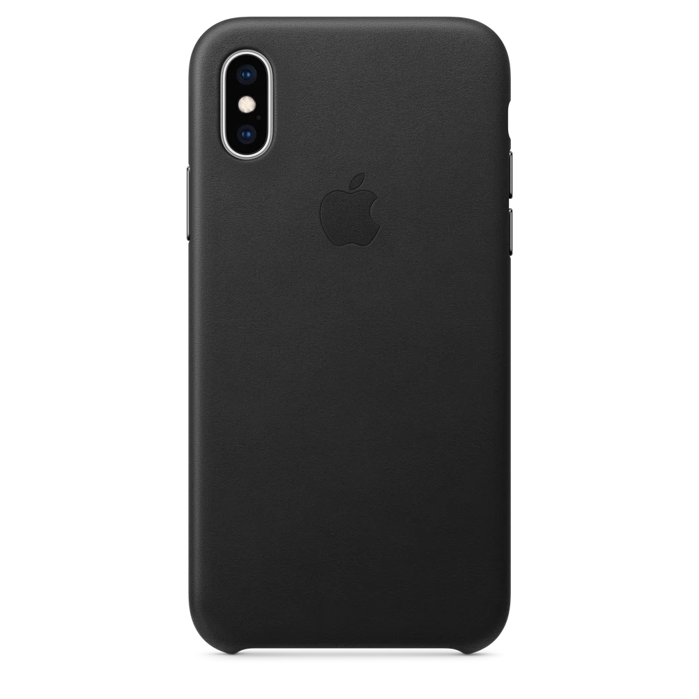 iPhone XS Leather Case — Black