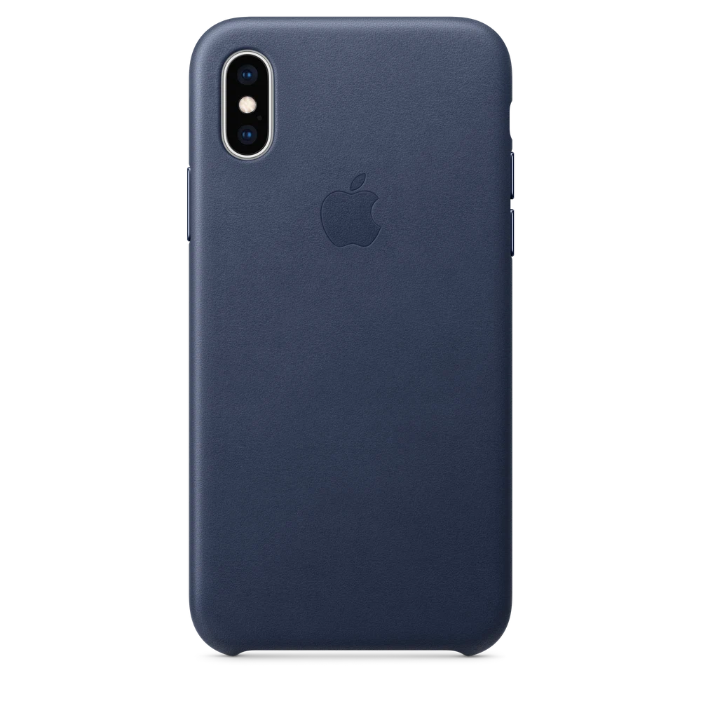 iPhone XS Leather Case — Midnight Blue