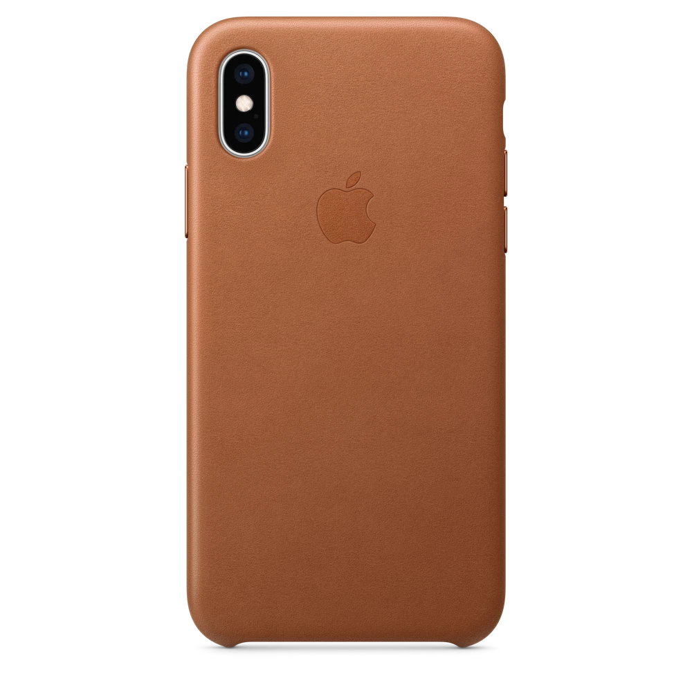iPhone XS Leather Case — Saddle Brown