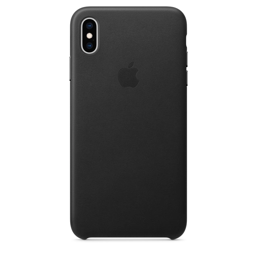 iPhone XS Max Leather Case — Black