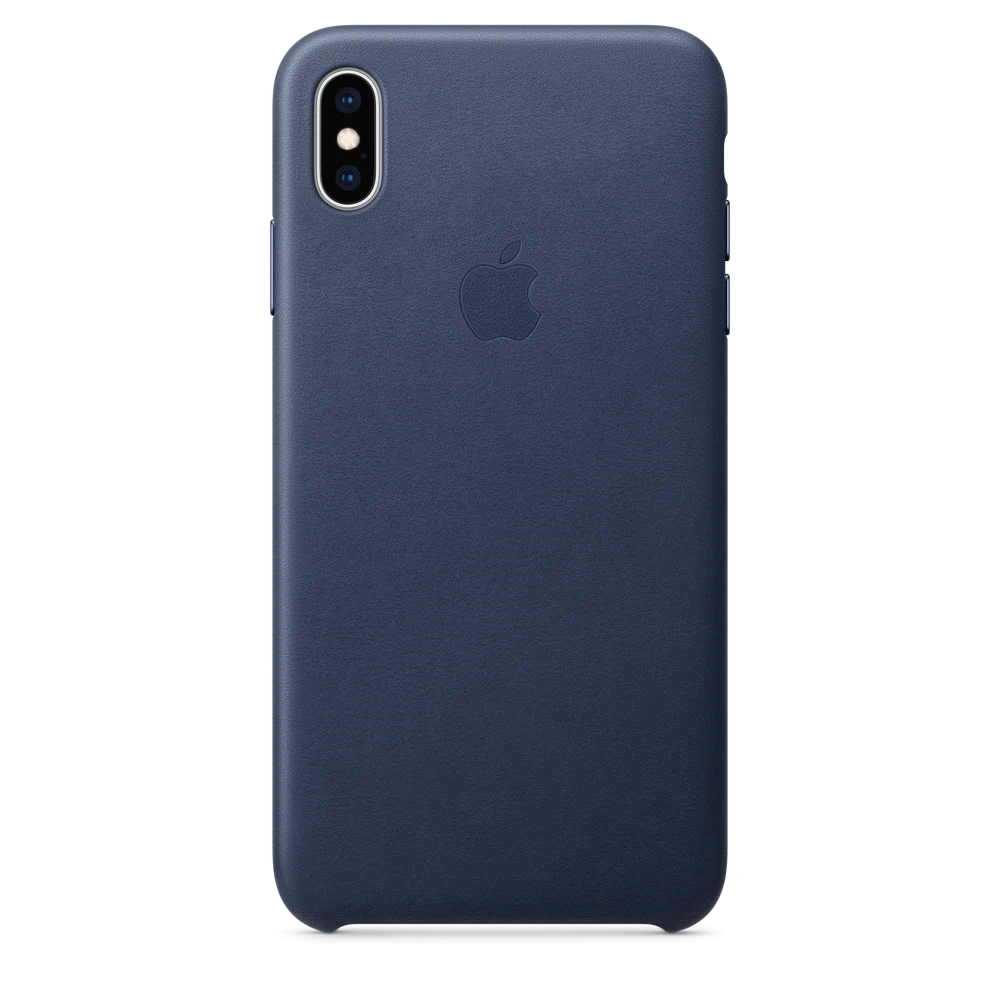 iPhone XS Max Leather Case — Midnight Blue