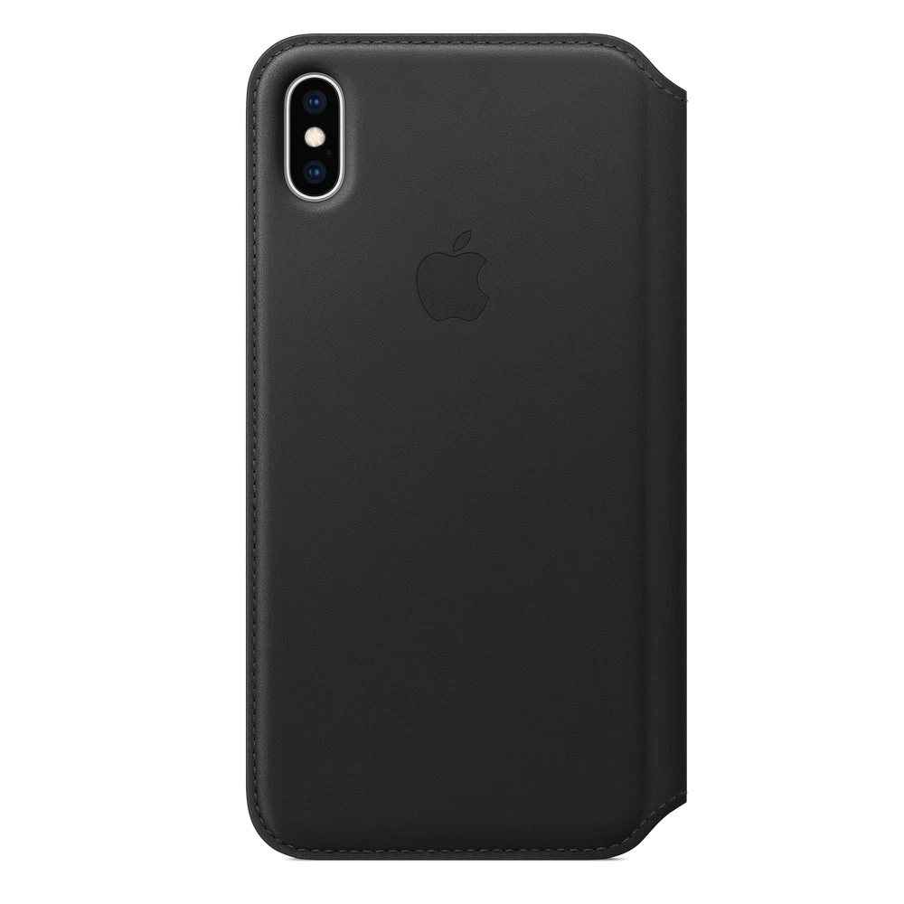 iPhone XS Max Leather Folio — Black