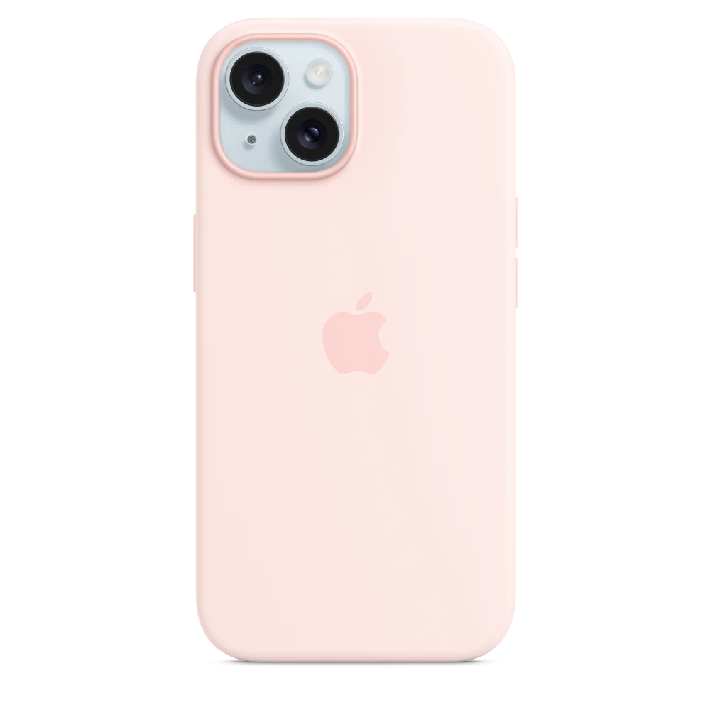 iPhone 15 Silicone Case with MagSafe — Light Pink