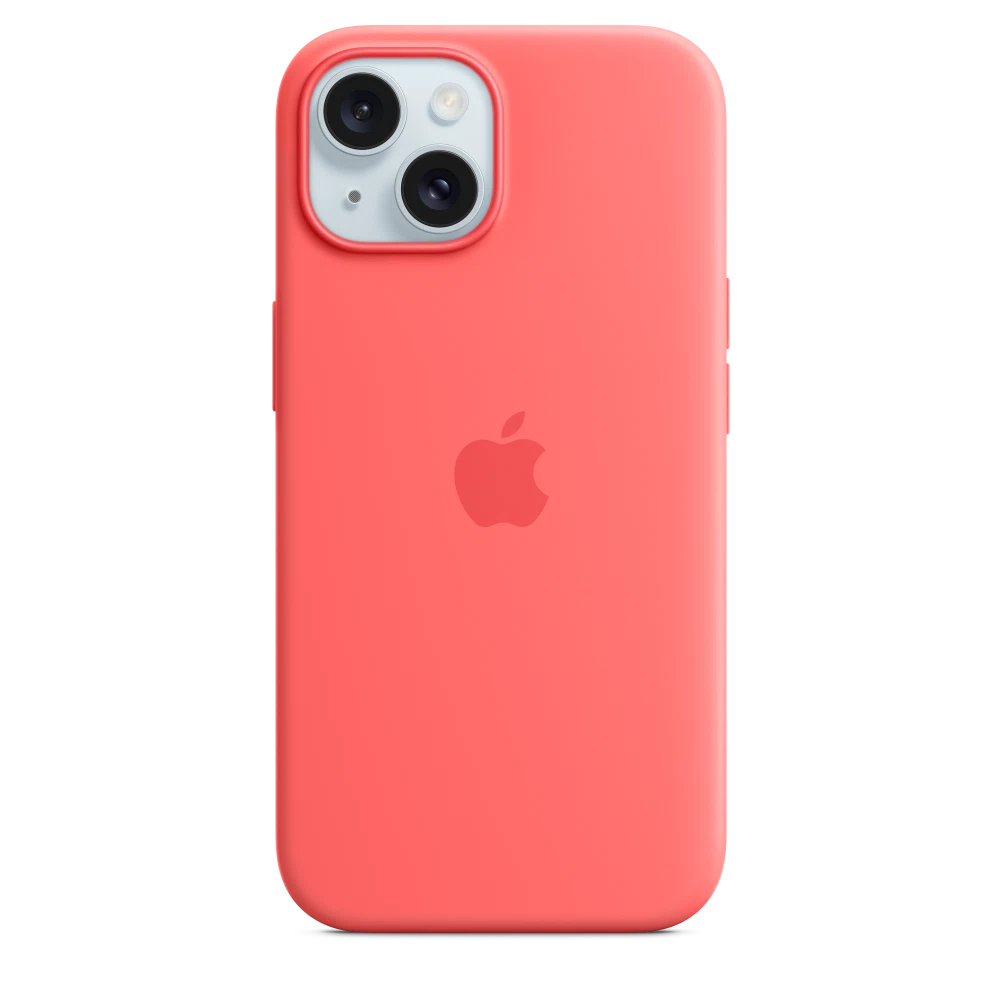 iPhone 15 Silicone Case with MagSafe — Guava