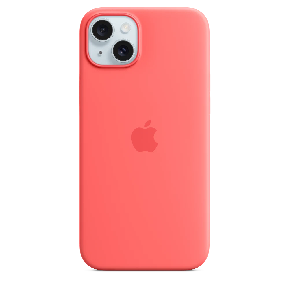 iPhone 15 Plus Silicone Case with MagSafe — Guava