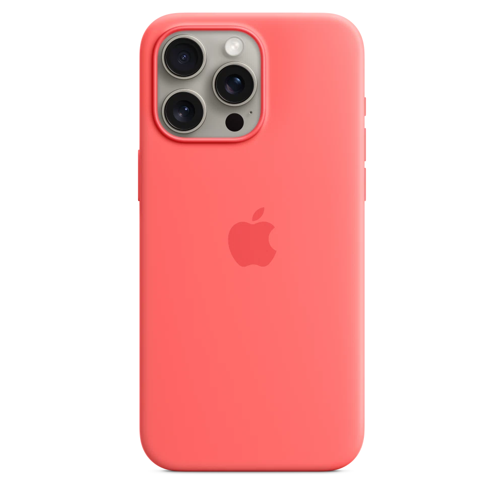 iPhone 15 Pro Max Silicone Case with MagSafe — Guava
