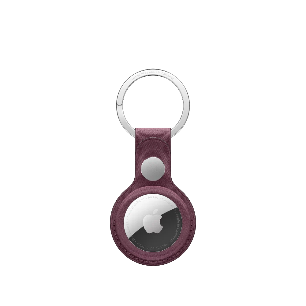 AirTag FineWoven Key Ring — Mulberry