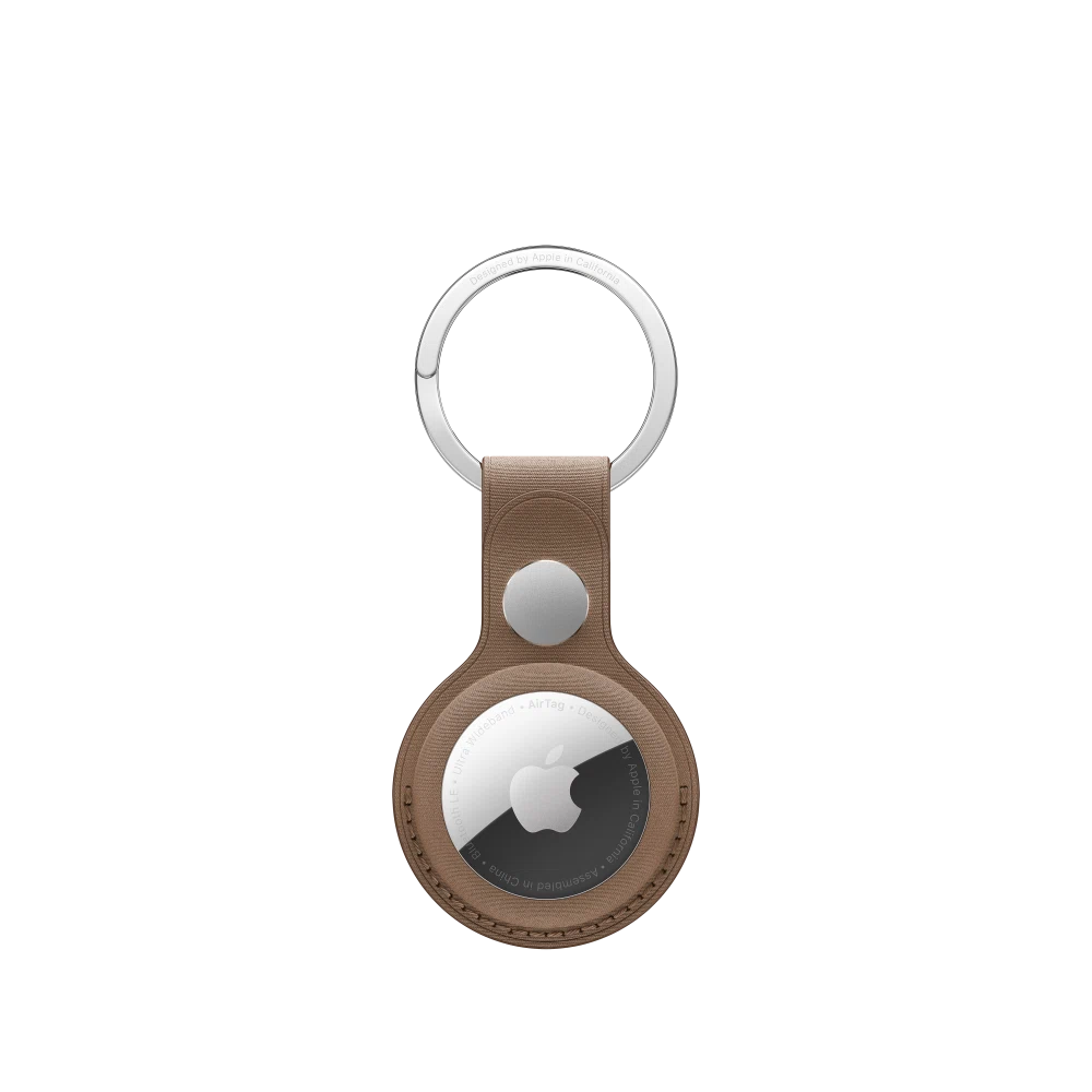 AirTag FineWoven Key Ring — Taupe