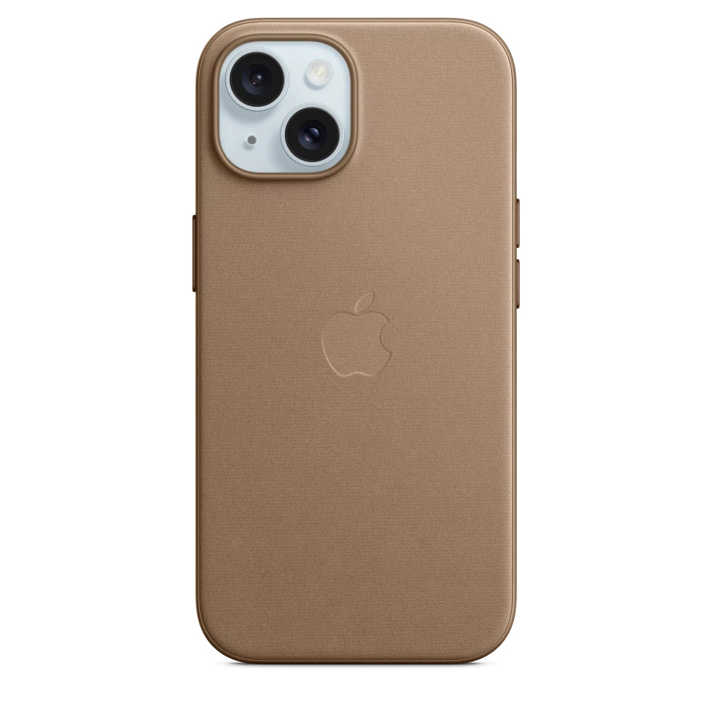 iPhone 15 FineWoven Case with MagSafe — Taupe