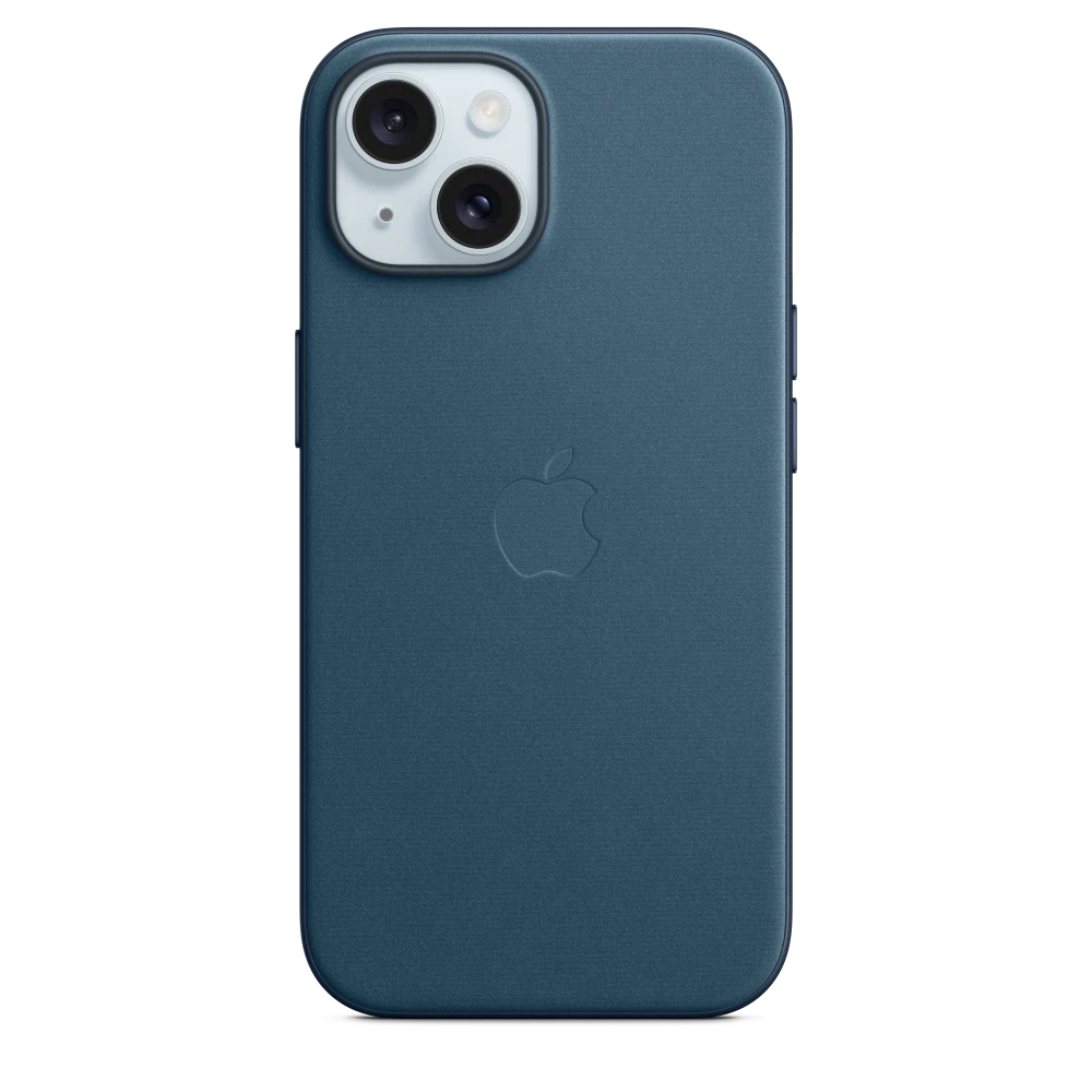 iPhone 15 FineWoven Case with MagSafe — Pacific Blue